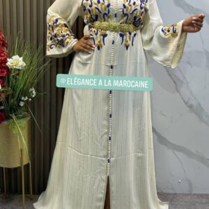 Caftan Bleu Céleste – Douceur & Éclat